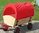 Plane rot mit Planengestell für Eckla EXPRESS Faltbollerwagen